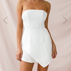 Selfie Leslie Minnie strapless skort romper